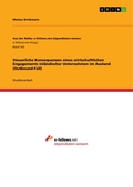 Cover: Steuerliche Konsequenzen eines wirtschaftlichen Engagements inl&auml;ndischer Unternehmen im Ausland (Outbound-Fall) - GRIN Verlag