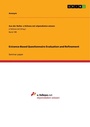 Cover: Evicence-Based Questionnaire Evaluation and Refinement - Aus der Reihe: e-fellows.net stipendiaten-wissen
