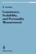 Cover: Consistency, Scalability, and Personality Measurement - Springer