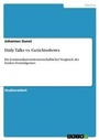Cover: Daily Talks vs. Gerichtsshows - Grin Verlag