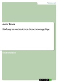 Cover: Bildung im ver&auml;nderten Generationsgef&uuml;ge - GRIN Verlag