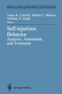Enlarge image Cover: Self-injurious Behavior - Springer
