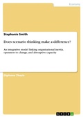 Cover: Does scenario thinking make a difference? - GRIN Verlag
