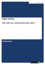 Cover: SQL - Grin Verlag