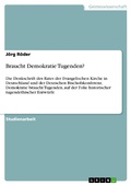 Cover: Braucht Demokratie Tugenden? - GRIN Verlag