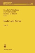 Cover: Radar and Sonar - Springer