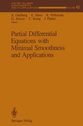 Cover: Partial Differential Equations with Minimal Smoothness and Applications - Springer