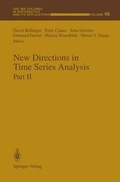 Cover: New Directions in Time Series Analysis: Part 2 - Springer
