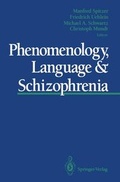 Cover: Phenomenology, Language & Schizophrenia - Springer
