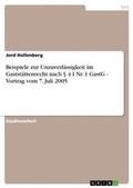 Bild: Beispiele zur Unzuverlaessigkeit im Gaststaettenrecht nach ? 4 I Nr. 1 GastG - Vortrag vom 7. Juli 2005 - Grin Verlag