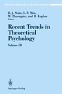 Cover: Recent Trends in Theoretical Psychology - Springer