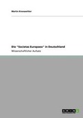 Cover: Die "Societas Europaea" in Deutschland - Grin Verlag