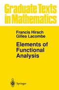 Cover: Elements of Functional Analysis - Springer