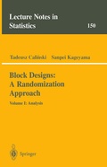Cover: Block Designs: A Randomization Approach - Springer