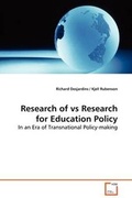 Cover: Research of vs Research for Education Policy - VDM Verlag