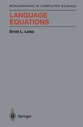 Cover: Language Equations - Springer