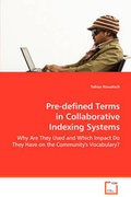 Cover: Pre-defined Terms in Collaborative Indexing Systems - VDM Verlag Dr. Mueller E.K.