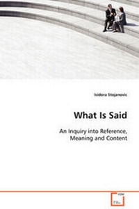 Enlarge image Cover: What Is Said - VDM Verlag