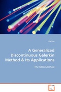 Cover: A Generalized Discontinuous Galerkin Method & Its Applications - VDM Verlag