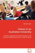 Cover: Values in an Australian University - VDM Verlag