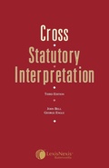 Cover: Cross: Statutory Interpretation - LexisNexis UK
