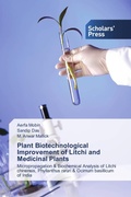 Cover: Plant Biotechnological Improvement of Litchi and Medicinal Plants - Scholars' Press