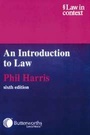 Cover: An Introduction to Law - LexisNexis UK