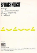 Bild: Sprachkunst. Beitr&auml;ge zur Literaturwissenschaft / Jahrgang XXIX/1998 - Verlag der &ouml;sterreichischen Akademie der Wissenschaften