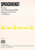 Bild: Sprachkunst. Beitr&auml;ge zur Literaturwissenschaft / Jahrgang XXIX/1998 - Verlag der &ouml;sterreichischen Akademie der Wissenschaften
