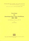 Cover: Verzeichnis des deutschsprachigen Japanschrifttums 1992-1993 - Verlag der &ouml;sterreichischen Akademie der Wissenschaften