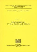 Cover: Researches in Lydia, Mysia and Aiolis - Verlag der &ouml;sterreichischen Akademie der Wissenschaften