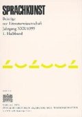 Cover: Sprachkunst. Beitr&auml;ge zur Literaturwissenschaft / Jahrgang XXX/1999 - Verlag der &ouml;sterreichischen Akademie der Wissenschaften