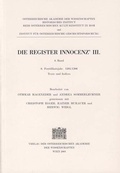 Cover: Die Register Innocenz III. / Die Register Innocenz&acute;III., 8. Band, 8. Pontifikatsjahr 1205/1206 - Verlag der &ouml;sterreichischen Akademie der Wissenschaften