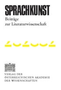 Cover: Sprachkunst. Beitr&auml;ge zur Literaturwissenschaft / Sprachkunst. Beitr&auml;ge zur Literaturwissenschaft Jahrgang XXXIII/2002 1. Halbband - Verlag der &ouml;sterreichischen Akademie der Wissenschaften