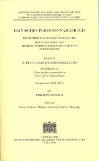 Abbildung von: Iranisches Personennamenbuch / Mitteliranische Personennamen - Verlag der österreichischen Akademie der Wissenschaften