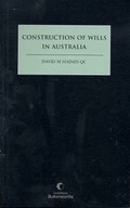 Cover: Construction of Wills in Australia - Butterworths