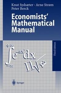 Enlarge image Cover: Economists' Mathematical Manual - Springer