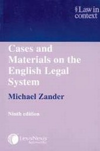 Enlarge image Cover: Cases and Materials on the English Legal System - LexisNexis UK