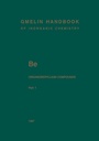 Cover: Be Organoberyllium Compounds - Springer