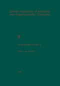 Cover: Boron and Oxygen - Springer