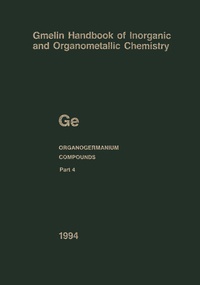 Enlarge image Cover: Ge Organogermanium Compounds - Springer