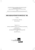 Cover: Die Register Innocenz' III., 12. Band - Verlag der &ouml;sterreichischen Akademie der Wissenschaften