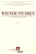 Cover: Wiener Studien ? Zeitschrift f&uuml;r Klassische Philologie, Patristik und lateinische Tradition, Band 124/2011 - Verlag der &ouml;sterreichischen Akademie der Wissenschaften