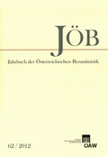 Cover: Jahrbuch der &Ouml;sterreichischen Byzantinistik, Band 62/2012 - Verlag der &ouml;sterreichischen Akademie der Wissenschaften