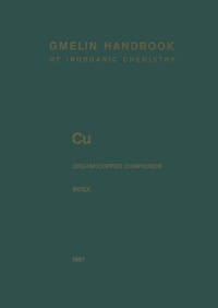 Enlarge image Cover: Cu Organocopper Compounds - Springer