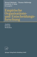 Cover: Empirische Organisations- und Entscheidungsforschung - Physica