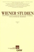 Cover: Wiener Studien ? Zeitschrift f&uuml;r Klassische Philologie, Patristik und lateinische Tradition, Band 126/2013 - Verlag der &ouml;sterreichischen Akademie der Wissenschaften