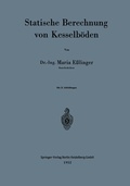 Cover: Statische Berechnung von Kesselb&ouml;den - Springer