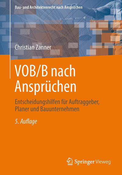 Abbildung von: VOB/B nach Ansprüchen - Springer Vieweg