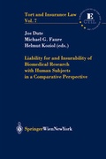 Cover: Liability for and Insurability of Biomedical Research with Human Subjects in a Comparative Perspective - Verlag &Ouml;sterreich